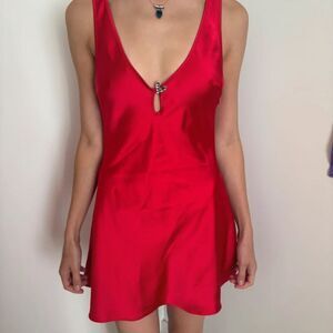 Zara Vibrant Red satin dress M